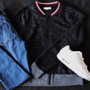 ‼️PRICE DROP‼️ charcoal jersey bomber jacket